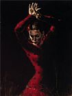Flamenco Dancer Canvas Paintings - Lunaresnegros ii